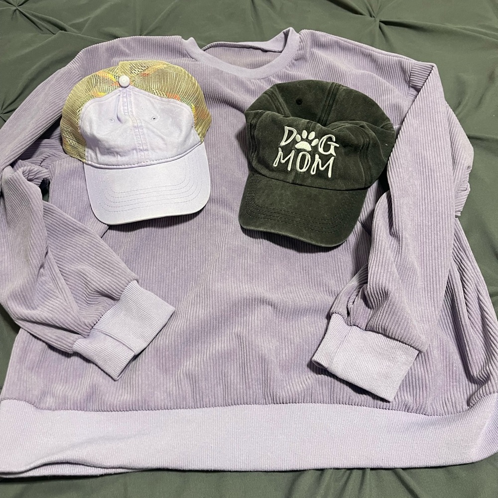 Infinity women’s hats and sweatshirt   - Lavender and Black